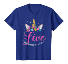 Load image into Gallery viewer, 5 Years Old Birthday Girl Gifts Unicorn 5th Birthday T-Shirt