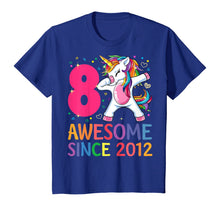 Load image into Gallery viewer, 8 Years Old 8th Birthday Unicorn Dabbing Shirt Girl Party T-Shirt