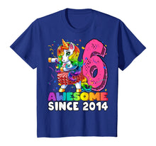 Load image into Gallery viewer, Awesome Since 2014 Flossing Unicorn Tutu 6th Birthday Gift T-Shirt