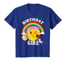Load image into Gallery viewer, Emoji Birthday Shirt For Girls Unicorn Rainbow Heart Kiss