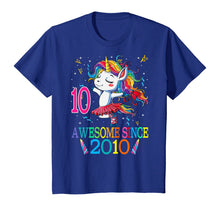 Load image into Gallery viewer, 10th Birthday Unicorn Awesome Since 2010 T-Shirt