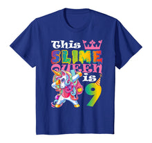 Load image into Gallery viewer, Girls Slime Queen 9 9th Birthday Unicorn T Shirt Gift