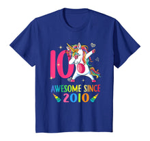 Load image into Gallery viewer, 10 Years Old 10th Birthday Unicorn Dabbing Party T-Shirt