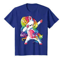 Load image into Gallery viewer, Dabbing Unicorn T shirt Girls Kids Women Rainbow Unicorns