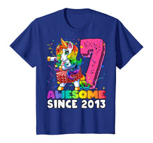 Load image into Gallery viewer, Awesome Since 2013 Flossing Unicorn Tutu 7th Birthday Gift T-Shirt