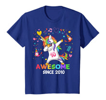 Load image into Gallery viewer, Dabbing Unicorn Awesome Since 2010 - 10th Birthday T-Shirt