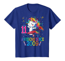 Load image into Gallery viewer, 11st Birthday Unicorn Awesome Since 2009 T-Shirt