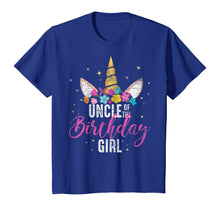 Load image into Gallery viewer, Uncle Of The Birthday Girl Uncle Gift Unicorn Birthday T-Shirt