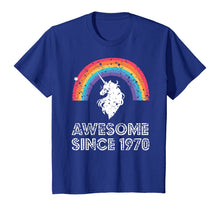 Load image into Gallery viewer, 1970 50th Birthday Gift Unicorn Rainbow 50 Years Old Costume T-Shirt