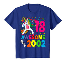 Load image into Gallery viewer, 18th Birthday Dabbing Unicorn Party Gift 18 Years Old Girl T-Shirt