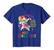 Load image into Gallery viewer, 8th Birthday Unicorn Dabbing Shirt Girl Awesome Since 2012 T-Shirt