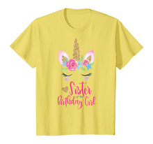 Load image into Gallery viewer, Kids Unicorn Sister of the Birthday Girl Shirt Matching Party Tee
