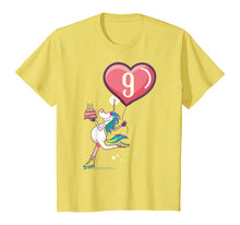 Load image into Gallery viewer, Skating UNICORN 9 year old | 9th Birthday Girl Shirt Gift