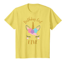 Load image into Gallery viewer, Kids 5th Birthday Unicorn Outfit, 5th Birthday Girl Shirt