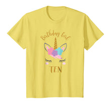 Load image into Gallery viewer, 10th Birthday Unicorn Outfit, 10th Birthday Girl Shirt