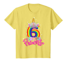 Load image into Gallery viewer, Birthday Princess Unicorn 6 Year Old 6th Birthday Girl Kids T-Shirt