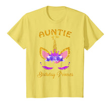 Load image into Gallery viewer, Auntie of the Birthday Princess Unicorn Girl T-Shirt