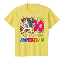 Load image into Gallery viewer, 10th Birthday Dabbing Unicorn Party Gift 10 Years Old Girl T-Shirt