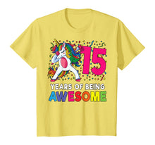 Load image into Gallery viewer, 15th Birthday Dabbing Unicorn Party Gift 15 Years Old Girls T-Shirt