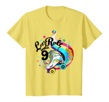 Load image into Gallery viewer, Kids 9 Year Old Birthday Shirt Girl Roller Skate Unicorn Outfit