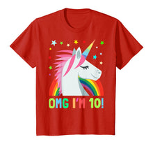 Load image into Gallery viewer, Unicorn Birthday Shirts For 10 Year Old Girls Boys OMG Gift