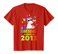 Load image into Gallery viewer, Kids Seven 7 Years Old Cute Unicorn Birthday Awesome Since 2013 T-Shirt