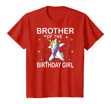 Load image into Gallery viewer, Brother of The Birthday Girl Unicorn Dabbing Party T-Shirt