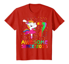 Load image into Gallery viewer, Kids 7 Years Old 7th Birthday Unicorn Dabbing Awesome Since 2013 T-Shirt