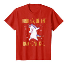Load image into Gallery viewer, Brother of the Birthday Girl Dabbing Unicorn Family T-Shirt