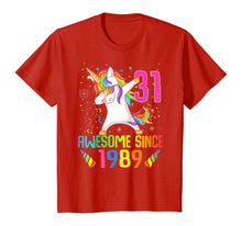 Load image into Gallery viewer, 31 Years Old 31th Birthday Unicorn Dabbing Shirt Girl Party T-Shirt