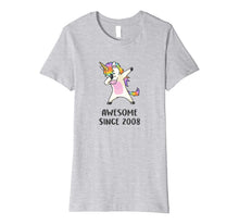 Load image into Gallery viewer, Dabbing Unicorn Birthday Girl Gift 10 Years Old Born in 2008