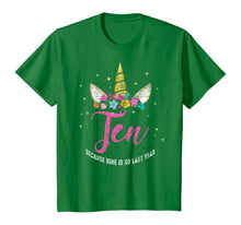 Load image into Gallery viewer, 10 Years Old Birthday Girl Gifts Unicorn 10th Birthday T-Shirt
