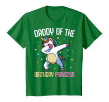 Load image into Gallery viewer, Dabbing Unicorn Daddy of the Birthday Princess Funny Bday T-Shirt