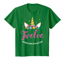 Load image into Gallery viewer, 12 Years Old Birthday Girl Gifts Unicorn 12th Birthday T-Shirt
