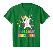 Load image into Gallery viewer, 5 Years Old 5th Birthday Awesome Since 2015 Unicorn T-Shirt