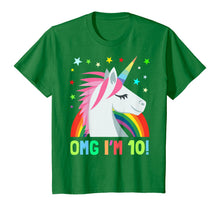 Load image into Gallery viewer, Unicorn Birthday Shirts For 10 Year Old Girls Boys OMG Gift