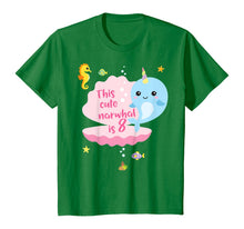 Load image into Gallery viewer, Kids 8th Birthday 8 Year Old Girl Boy Gift Narwhal Sea Unicorn T-Shirt
