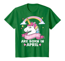 Load image into Gallery viewer, Unicorns are born in April Birthday Party Gifts T-Shirt