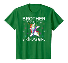 Load image into Gallery viewer, Brother of The Birthday Girl Unicorn Dabbing Party T-Shirt
