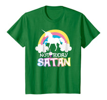 Load image into Gallery viewer, Not Today Satan Rainbow Unicorns Birthday Girl T-Shirt