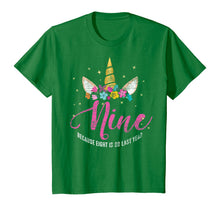 Load image into Gallery viewer, 9 Years Old Birthday Girl Gifts Unicorn 9th Birthday T-Shirt