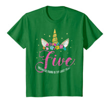Load image into Gallery viewer, 5 Years Old Birthday Girl Gifts Unicorn 5th Birthday T-Shirt