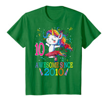 Load image into Gallery viewer, 10th Birthday Unicorn Awesome Since 2010 T-Shirt