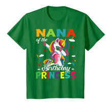 Load image into Gallery viewer, Nana Of The Birthday Princess Dabbing Unicorn Gifts T-Shirt