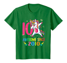 Load image into Gallery viewer, 10 Years Old 10th Birthday Unicorn Dabbing Party T-Shirt