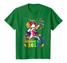 Load image into Gallery viewer, Awesome Since 2014 6th Birthday Unicorn Dabbing Girl Party T-Shirt