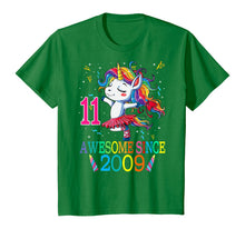 Load image into Gallery viewer, 11st Birthday Unicorn Awesome Since 2009 T-Shirt