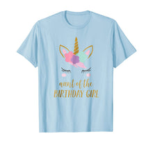 Load image into Gallery viewer, Cute Unicorn Aunt Shirt, Aunt of the Birthday Girl