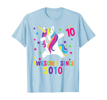 Load image into Gallery viewer, 10th Birthday Dabbing Unicorn Awesome Since 2010 Party T-Shirt