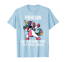 Load image into Gallery viewer, Mens Unicorn Papa Girl Birthday Party Apparel, PapaCorn Cute T-Shirt